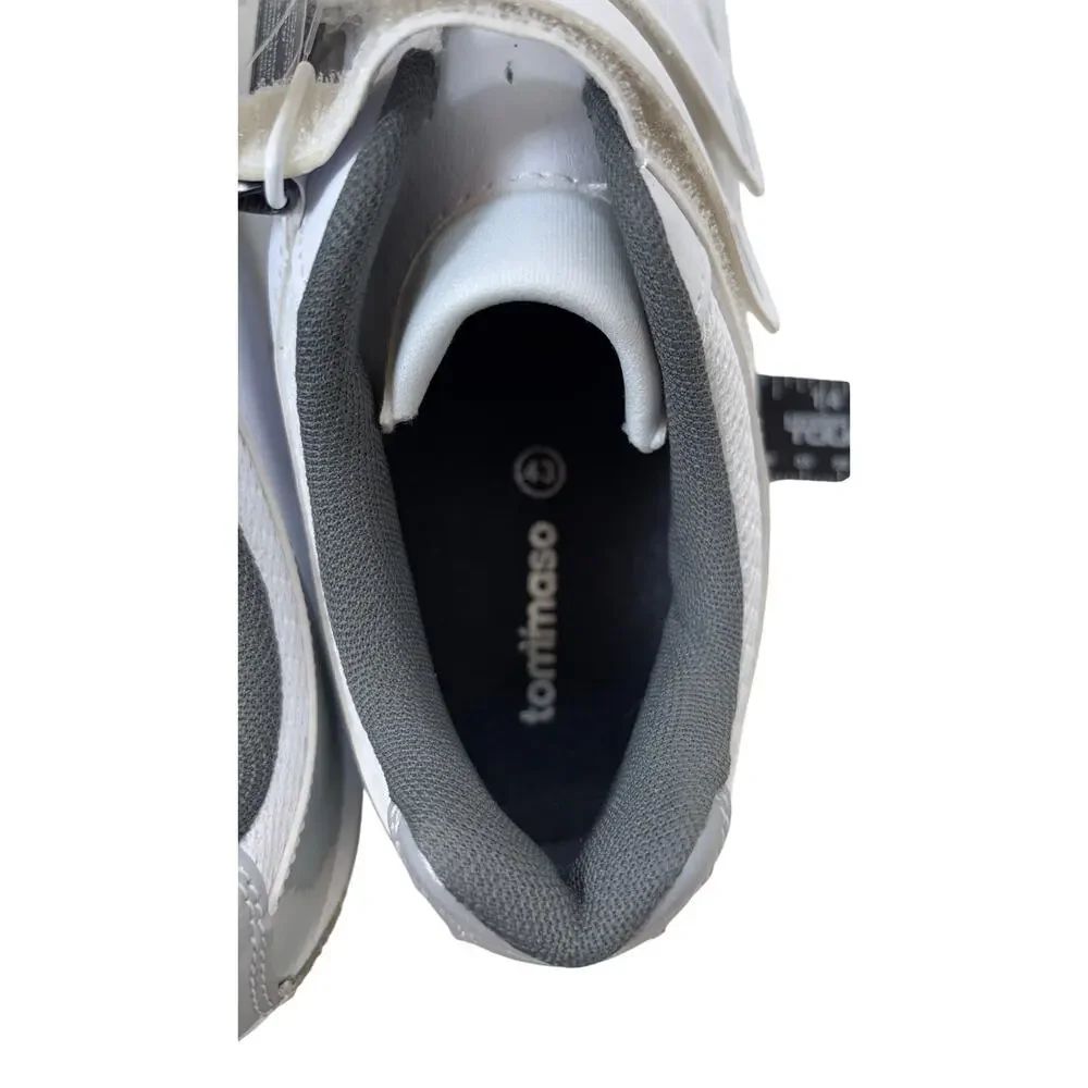 Tommaso Pista 100 Womens Road Cycling Shoes EUR 43‎ US 11 White Strap NOS